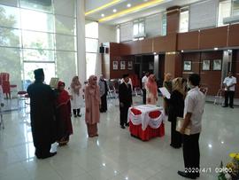 Khazanah Arsip Sekretariat Berupa Dokumentasi (Foto) Tahun 2020 tentang Pelantikan Fungsional 1 A...