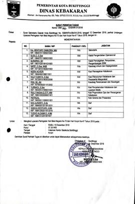 37. Mengikuti upacara peringatan hari bela negara dan hari Korpri ke-47