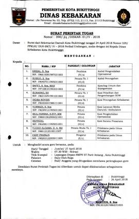 9. Surat Tugas menghadiri acara goro bersama