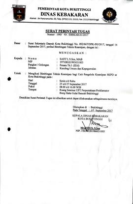 21. Surat Perintah Tugas An. Safe&#039;i, S. Sos, MAB