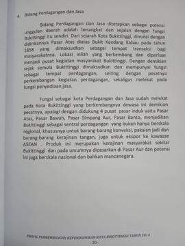 Khazanah arsip  halaman terakhir  BAB II. Gambaran Umum  Kota Bukittinggi, Bidang Perdagangan dan...