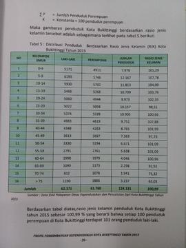 Khazanah arsip   halaman 12  dari BAB III. Tabel 5 : Distribusi Penduduk berdasarkan RasioJenis Kelamin ( RJK ).