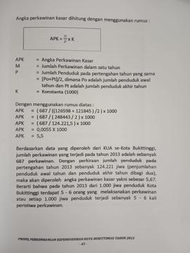 Khazanah arsip  halaman ke 27  dari BAB III, rumus penghitung Angka perkawinan kasar.