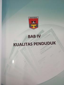 Khazanah arsip  Cover BAB IV Kualitas Penduduk