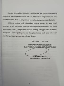 Khazanah arsip Lembar kedua dari Kata Pengantar.