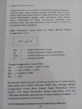 Khazanah arsip  halaman ke 29  dari BAB III, Angka perkawinan Umum.