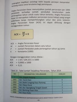 Khazanah arsip  halaman 31  dari BAB III, Kuantitas Penduduk,Tabel 10 ; Tabel Jumlah terjadinya P...
