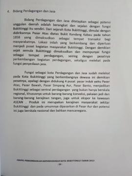 Khazanah arsip  halaman 11 BAB II, sambungan dari Gambaran Umum Kota Bukittinggi/Bidang Perdagangan dan jasa.