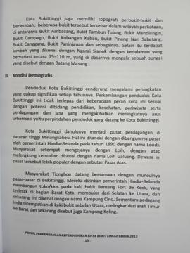 Khazanah arsip  halaman 4  BAB II, Gambaran Umum Kota Bukittinggi/ Domisili Demografis.