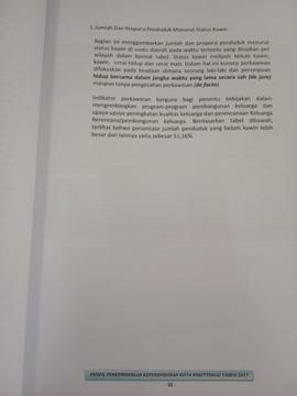 Khazanah arsip  halaman 17  dari BAB III, Jumlah dan Proporsi Penduduk menurut Status Kawin.