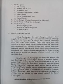 Khazanah arsip  halaman  terakhir  dari BAB II. Gambaran Umum Kota Bukittinggi/Bidang Perdagangan dan Jasa.