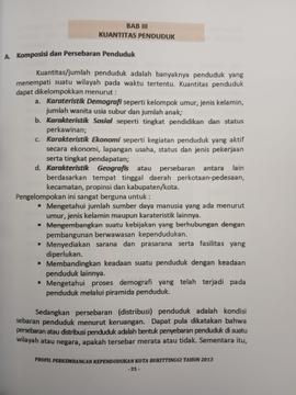 Khazanah arsip  BAB III, Kuantitas Penduduk.