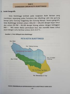 Khazanah arsip  BAB II, Gambaran Umum Kota Bukittinggi.