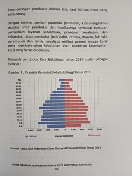 Khazanah arsip  halaman ke 23  dari BAB III,Gambar 8 : Piramida Penduduk Kota Bukittinggi tahun 2...