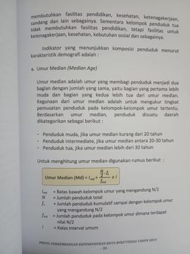 Khazanah arsip  halaman 12  dari BAB III, Kuantitas Penduduk, Umur Median ( Median Age )