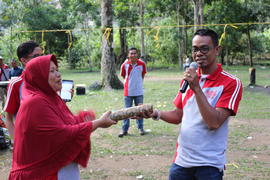 khazanah arsip foto acara Family  gathering  Disdukcapil, Januari 2018. di Harau 50 Kota.