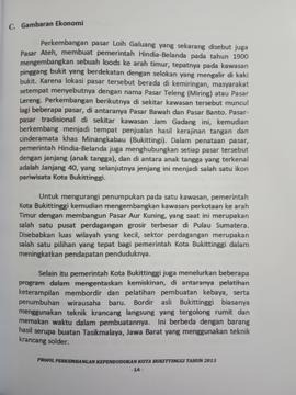 Khazanah arsip  halaman 5  BAB II, Gambaran Umum Kota Bukittinggi/ gambaran Ekonomi.