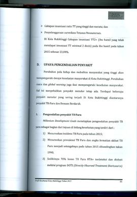 Khazanah Arsip Profil Kesehatan Kota Bukittinggi Tahun 2015 (Lembar 99)