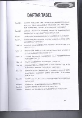 Khazanah Arsip Profil Kesehatan Kota Bukittinggi Tahun 2017 (lembar 9)