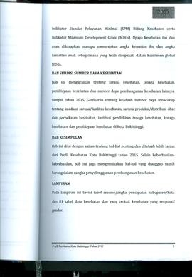 Khazanah Arsip Profil Kesehatan Kota Bukittinggi Tahun 2015 (Lembar 20)