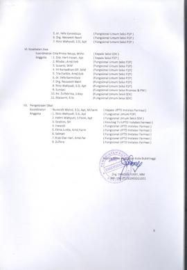 Khazanah Arsip SK Tim Pengendalian Krisis Kesehatan Kota Bukittinggi Tahun 2018 - Lampiran 1 (lem...