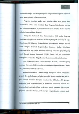 Khazanah Arsip Profil Kesehatan Kota Bukittinggi Tahun 2015 (Lembar 96)