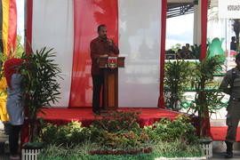 Foto Ucapan Terimakasih olehh Bapak Kepala Dinas Lingkungan Hidup Kepada Masyarakat dan Petugas Lapangan Dinas Lingkungan Hidup Kota Bukittinggi