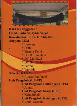 Booklet Pengembangan Kelurahan Wisata Koto Selayan Kota Bukittinggi Tahun 2009 4