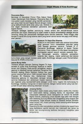 Booklet Panduan Wisata Kota Bukittinggi Tahun 2005 27