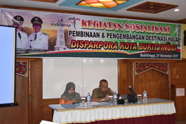 Kegiatan Sosialisasi Pembinaan dan Pengembangan Destinasi Halal Disparpora Bukittinggi, tanggal 2...