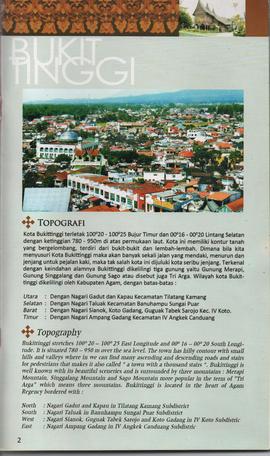 Booklet Panduan Wisata Kota Bukittinggi Tahun 2013 14