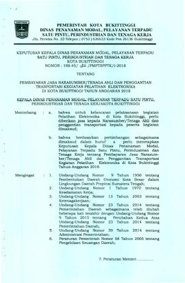 SK  Kegiatan Pelatihan Montir Elektronika  (hal 1)